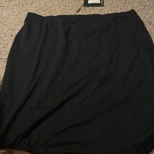 Black Jersey MIDI Skirt
